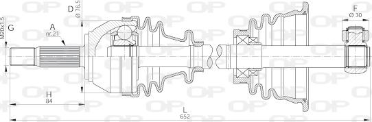 Open Parts DRS6014.00 - Sürücü mili furqanavto.az