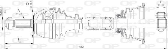 Open Parts DRS6010.00 - Sürücü mili furqanavto.az