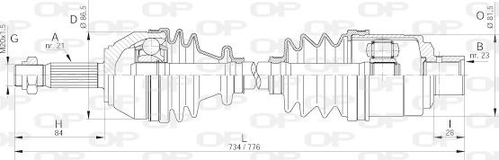 Open Parts DRS6017.00 - Sürücü mili furqanavto.az