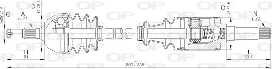 Open Parts DRS6087.00 - Sürücü mili furqanavto.az