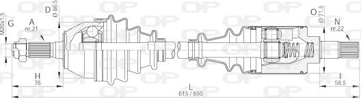 Open Parts DRS6030.00 - Sürücü mili furqanavto.az