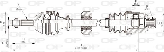 Open Parts DRS6037.00 - Sürücü mili furqanavto.az