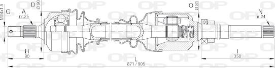 Open Parts DRS6024.00 - Sürücü mili furqanavto.az