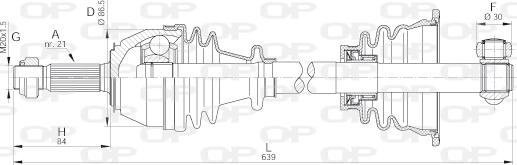 Open Parts DRS6020.00 - Sürücü mili furqanavto.az