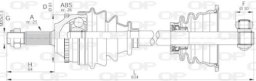 Open Parts DRS6072.00 - Sürücü mili furqanavto.az