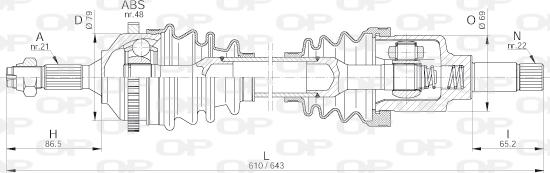 Open Parts DRS6194.00 - Sürücü mili furqanavto.az