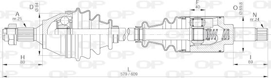 Open Parts DRS6196.00 - Sürücü mili furqanavto.az