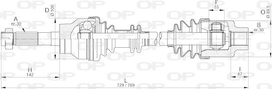 Open Parts DRS6190.00 - Sürücü mili furqanavto.az