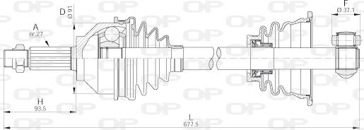 Open Parts DRS6191.00 - Sürücü mili furqanavto.az