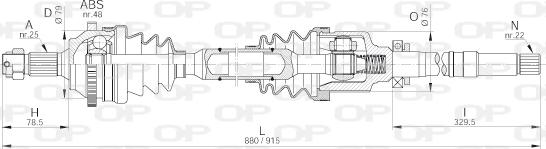 Open Parts DRS6192.00 - Sürücü mili furqanavto.az