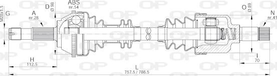 Open Parts DRS6143.00 - Sürücü mili furqanavto.az