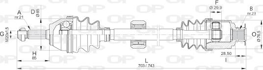 Open Parts DRS6147.00 - Sürücü mili furqanavto.az