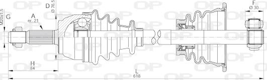 Open Parts DRS6151.00 - Sürücü mili furqanavto.az