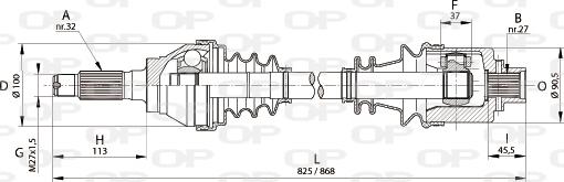 Open Parts DRS6169.00 - Sürücü mili furqanavto.az