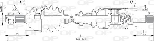 Open Parts DRS6161.00 - Sürücü mili furqanavto.az