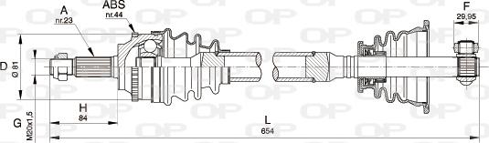 Open Parts DRS6110.00 - Sürücü mili furqanavto.az