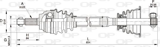 Open Parts DRS6112.00 - Sürücü mili furqanavto.az