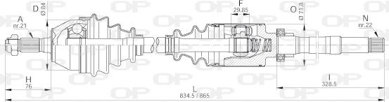 Open Parts DRS6184.00 - Sürücü mili furqanavto.az