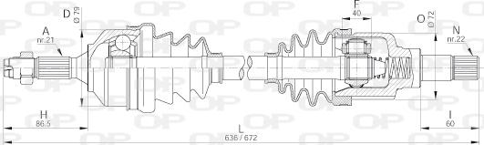 Open Parts DRS6181.00 - Sürücü mili furqanavto.az