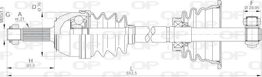 Open Parts DRS6135.00 - Sürücü mili furqanavto.az