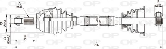 Open Parts DRS6131.00 - Sürücü mili furqanavto.az