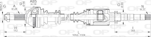 Open Parts DRS6138.00 - Sürücü mili furqanavto.az