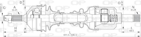 Open Parts DRS6123.00 - Sürücü mili furqanavto.az