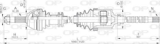 Open Parts DRS6175.00 - Sürücü mili furqanavto.az