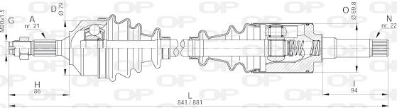 Open Parts DRS6171.00 - Sürücü mili furqanavto.az