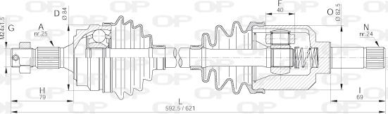 Open Parts DRS6173.00 - Sürücü mili furqanavto.az