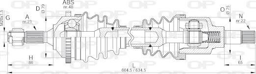 Open Parts DRS6177.00 - Sürücü mili furqanavto.az