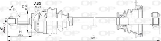 Open Parts DRS6399.00 - Sürücü mili furqanavto.az