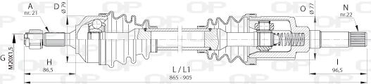 Open Parts DRS6391.00 - Sürücü mili furqanavto.az