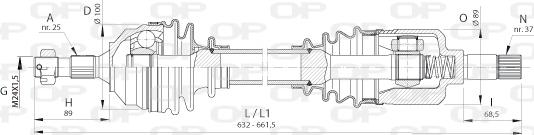 Open Parts DRS6392.00 - Sürücü mili furqanavto.az