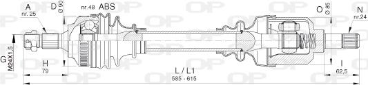 Open Parts DRS6397.00 - Sürücü mili furqanavto.az