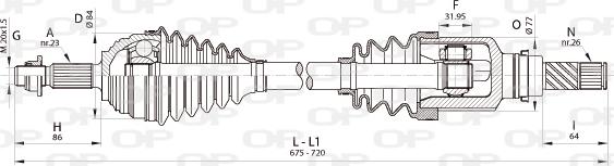 Open Parts DRS6345.00 - Sürücü mili furqanavto.az