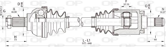 Open Parts DRS6342.00 - Sürücü mili www.furqanavto.az