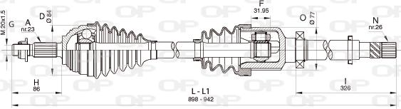 Open Parts DRS6355.00 - Sürücü mili furqanavto.az