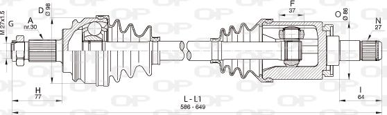 Open Parts DRS6351.00 - Sürücü mili furqanavto.az