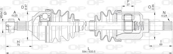 Open Parts DRS6305.00 - Sürücü mili furqanavto.az