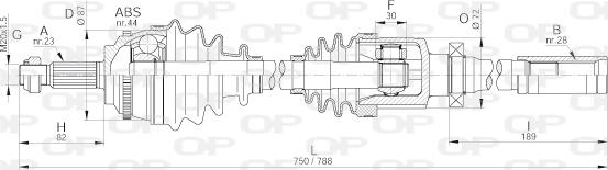Open Parts DRS6300.00 - Sürücü mili furqanavto.az