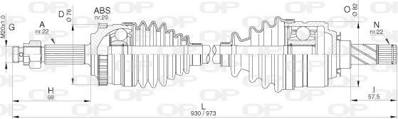 Open Parts DRS6307.00 - Sürücü mili furqanavto.az