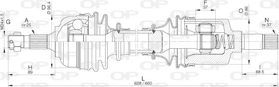 Open Parts DRS6315.00 - Sürücü mili furqanavto.az