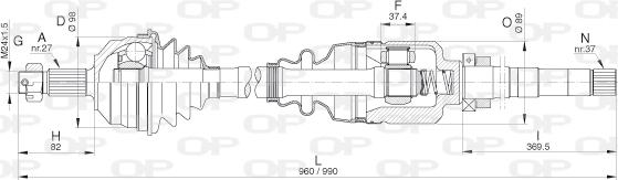 Open Parts DRS6311.00 - Sürücü mili furqanavto.az