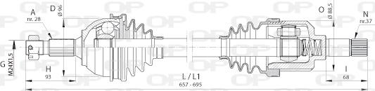 Open Parts DRS6388.00 - Sürücü mili furqanavto.az