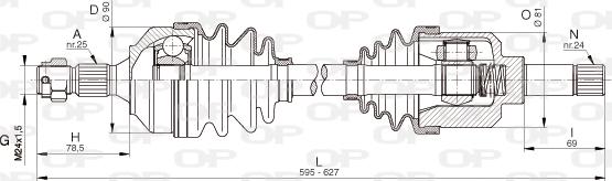 Open Parts DRS6334.00 - Sürücü mili furqanavto.az