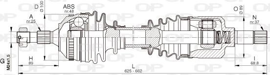 Open Parts DRS6335.00 - Sürücü mili furqanavto.az