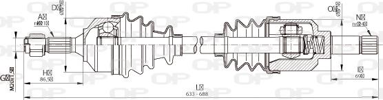 Open Parts DRS6336.00 - Sürücü mili furqanavto.az