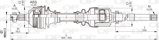 Open Parts DRS6331.00 - Sürücü mili furqanavto.az