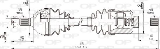 Open Parts DRS6333.00 - Sürücü mili furqanavto.az